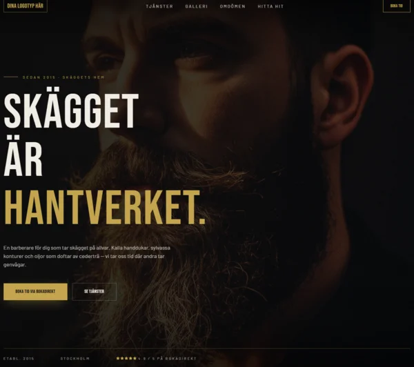 Barberare – Hemsida