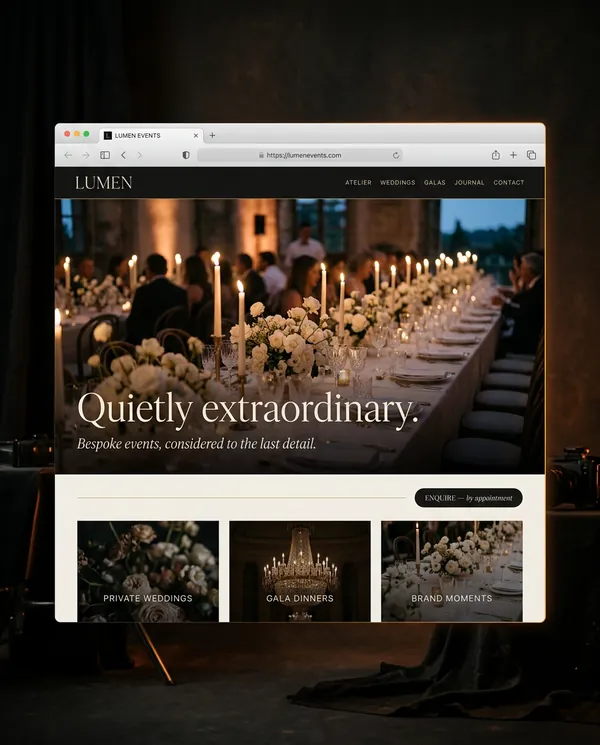 Lumen Events – Hemsida